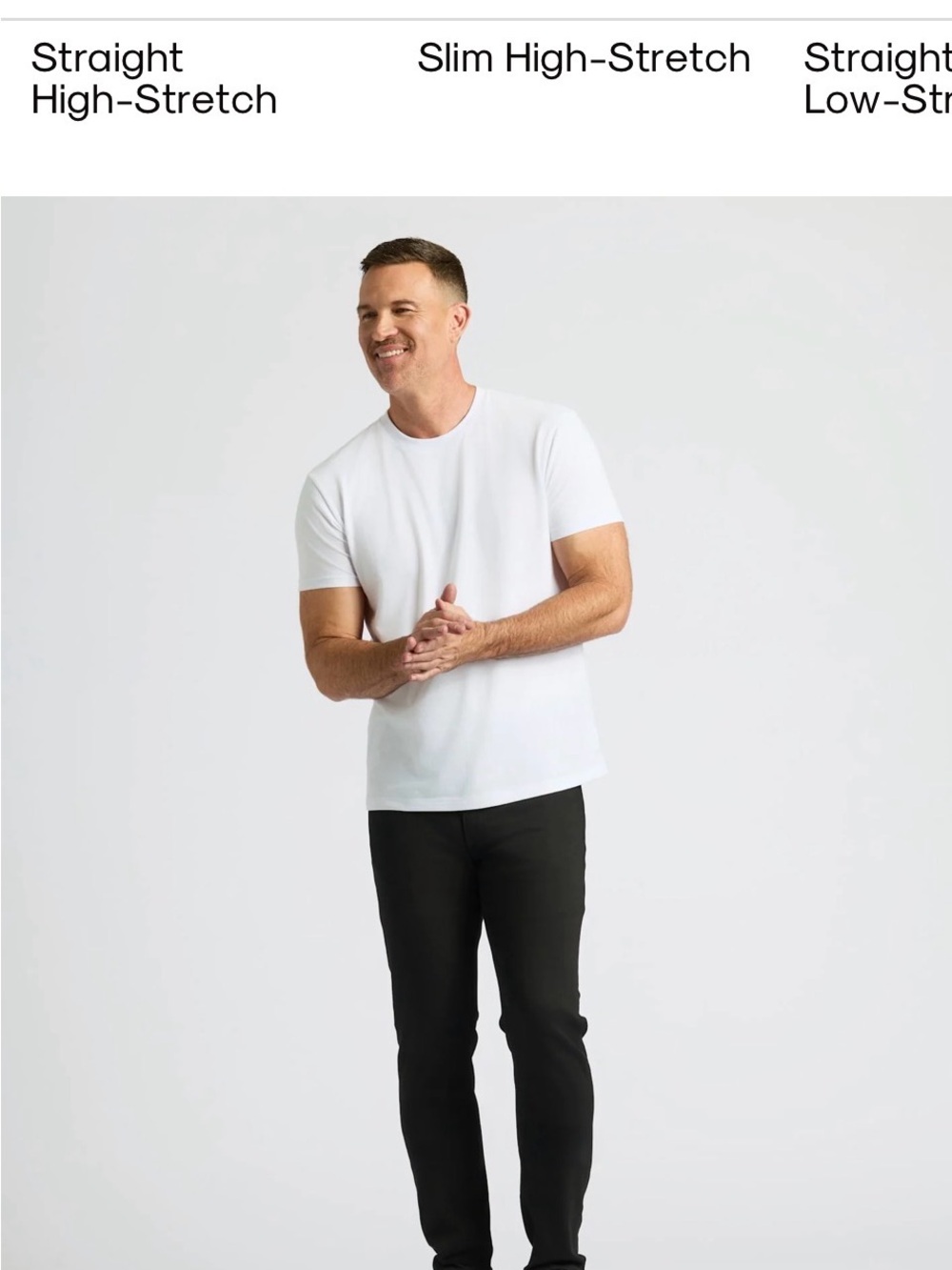 Men's Straight Black Jeans - Classic Straight Fit